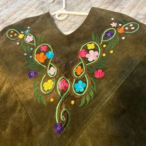 Queen of the Capes genuine leather boho poncho